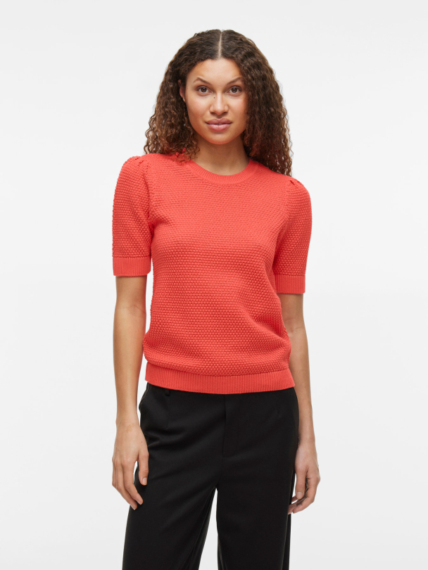 VIDALO O-NECK S/S KNIT TOP - NOOS - Image 2