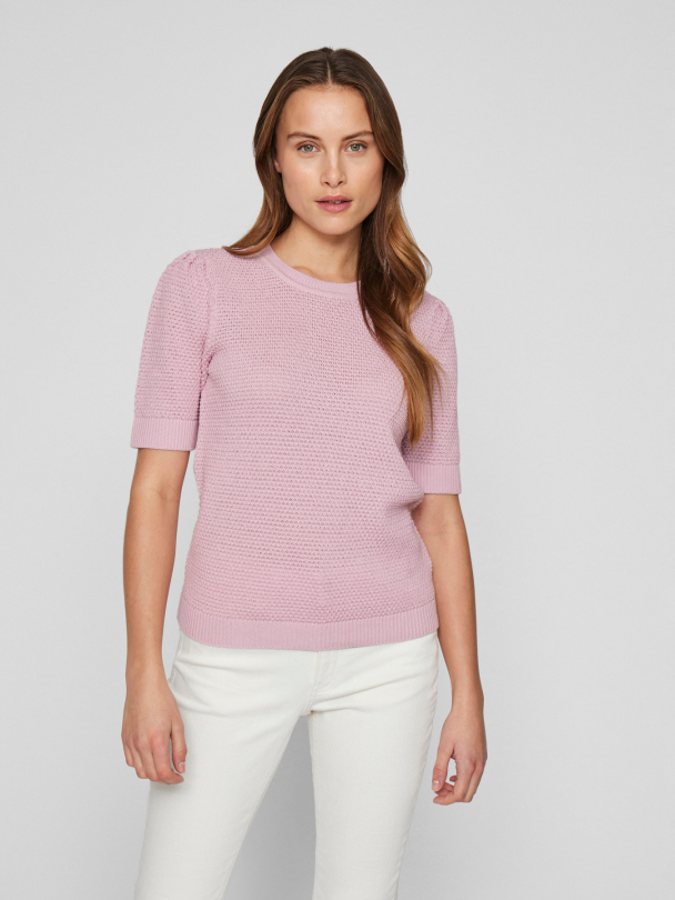 VIDALO O-NECK S/S KNIT TOP - NOOS - Image 2