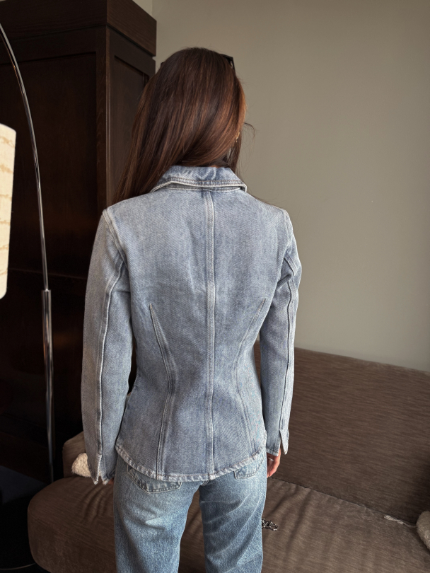 Lecco Denim Shirt - Light Blue Denim  - Image 7
