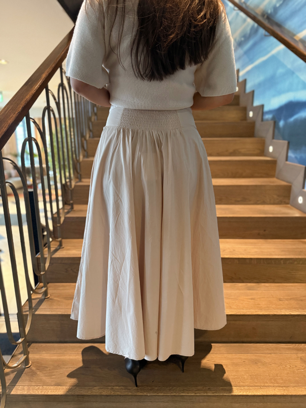 Astrid Skirt - Golden Beige Poplin  - Image 6