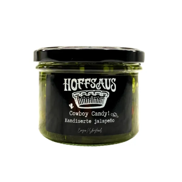 Cowboy Candy (Kandisert Jalapeno) 254g glass, Hoffsaus
