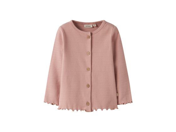 Dimia Slim Cardigan, Misty Rose - Lil' Atelier