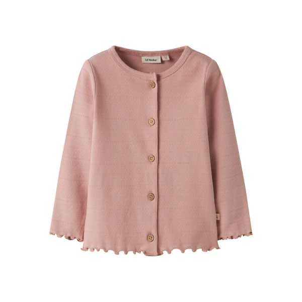 Dimia Slim Cardigan, Misty Rose - Lil' Atelier