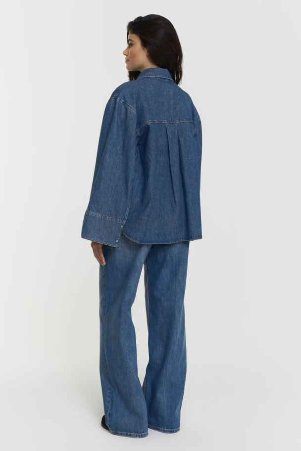 Shari Denim Shirt - Deep Blue Wash - Image 2