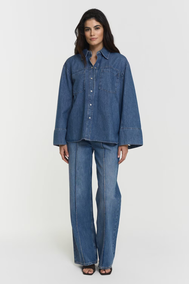 Shari Denim Shirt - Deep Blue Wash - Image 1