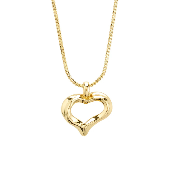 Pilgrim Iris gullbelagt halskjede med hjerteanheng - Image 2