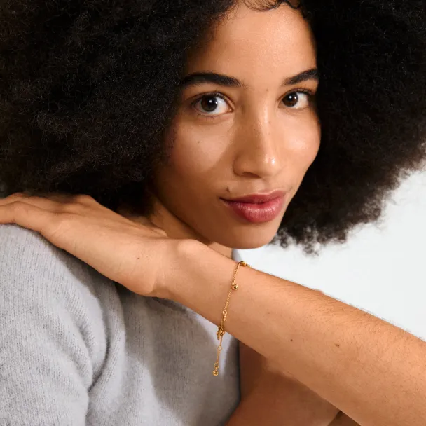 Pilgrim Alaia gullbelagt armbånd med hjerteanheng - Image 2