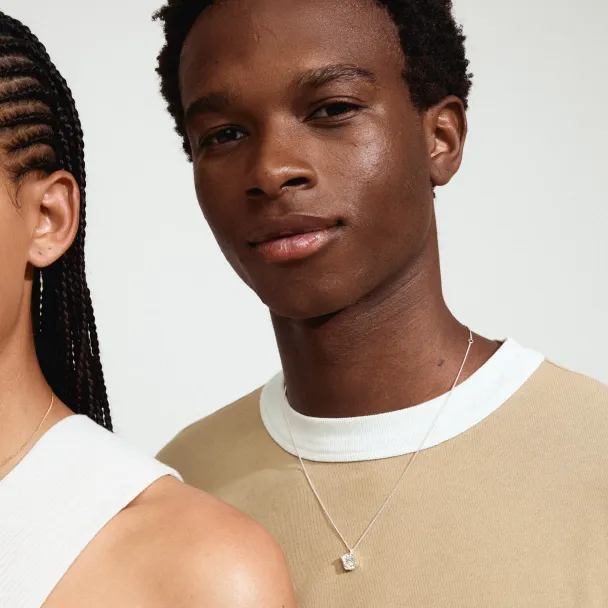 Pilgrim Callum sølvbelagt halskjede med krystallanheng - Image 2