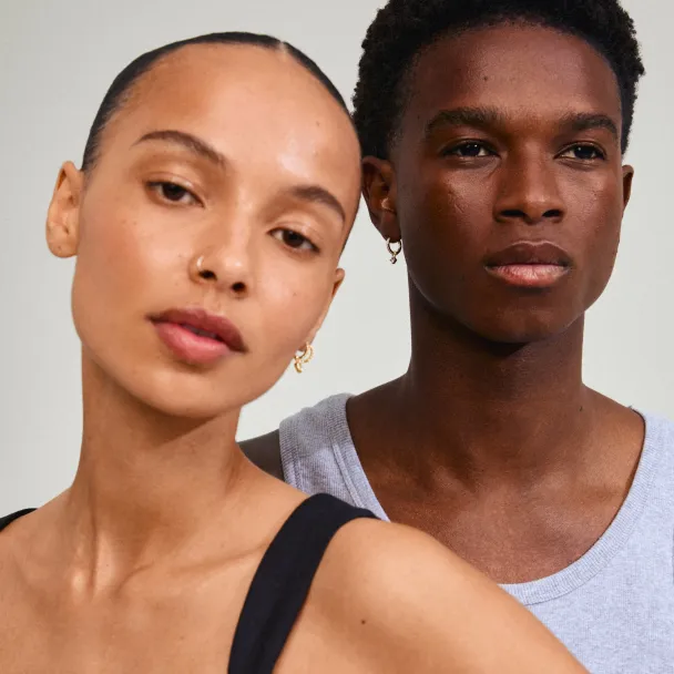 Pilgrim Joa gullbelagte øreringer med krystaller og anheng - Image 2