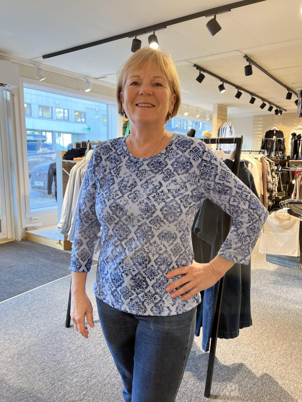 Topp 3/4 arm 219988 Blå 3163 - Image 1