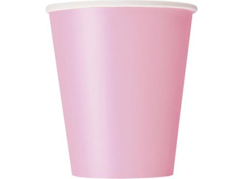 Pappkopp Ensfarget Lys Rosa 8 stk