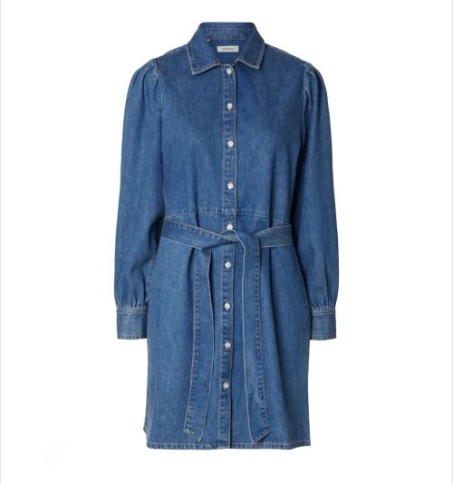 Runa Short Denim Dress - Medium Blue Dress 