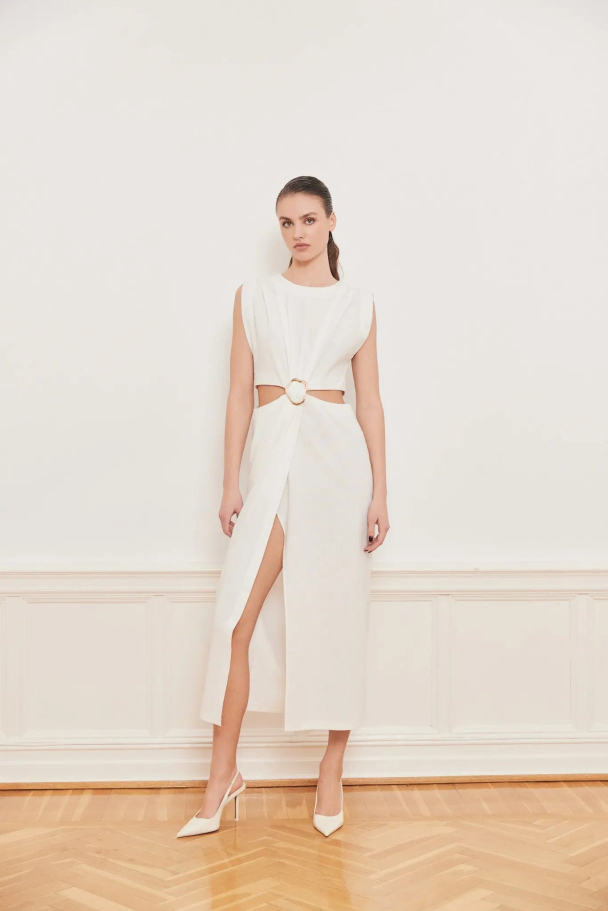 Riviera Dress - Off White - Image 1