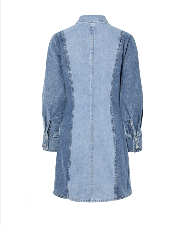 Faro Denim Dress - Light Blue Denim - Image 4