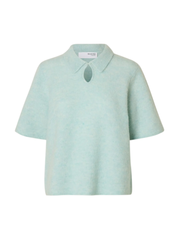 Sia Ras 2/4 Knit Key Hole Collar Neck - Blue Glow  - Image 2