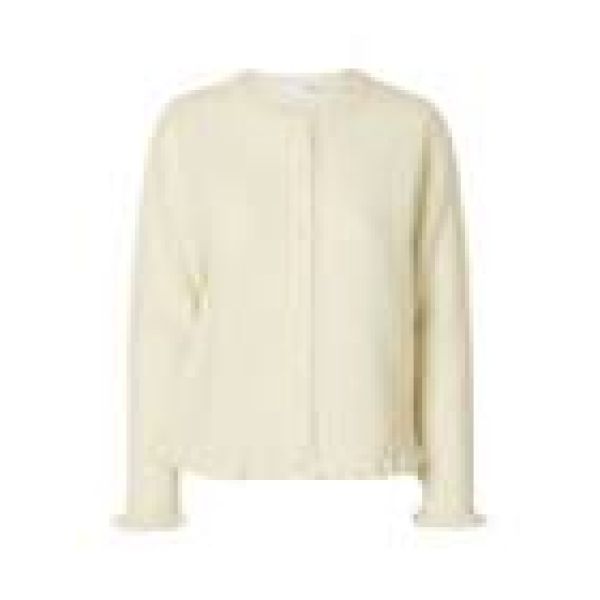Lulu Frill Knit Cardigan - Snow White 