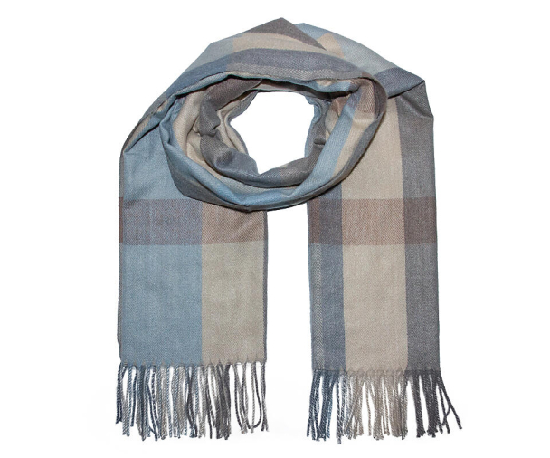 Skjerf Rutet 445514 Blå/beige - Image 1