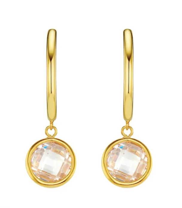 Crystal Drop Mid-Size Hoop - Image 2