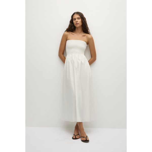 Jamie Midi Dress - White 