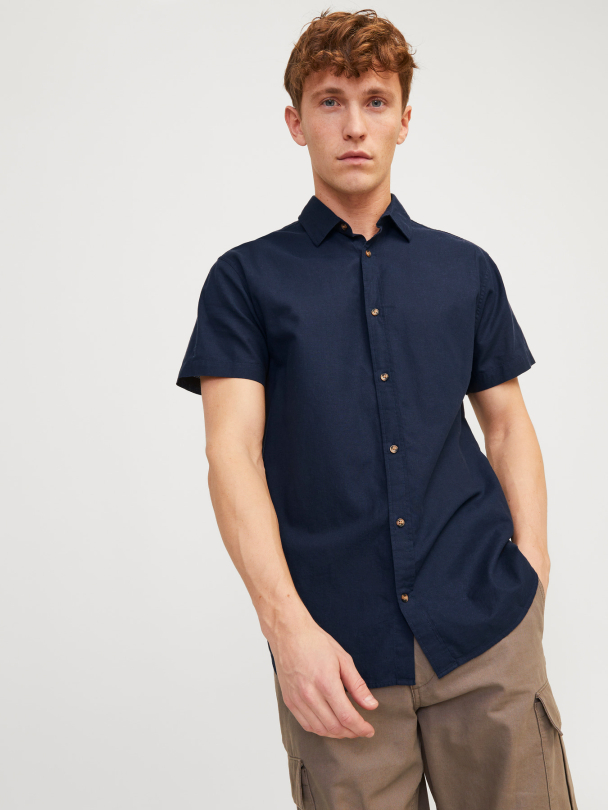 JJESUMMER LINEN BLEND SHIRT SS SN - Image 3