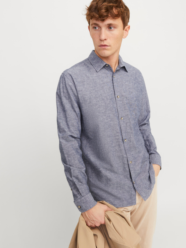 JJESUMMER LINEN BLEND SHIRT LS SN - Image 4