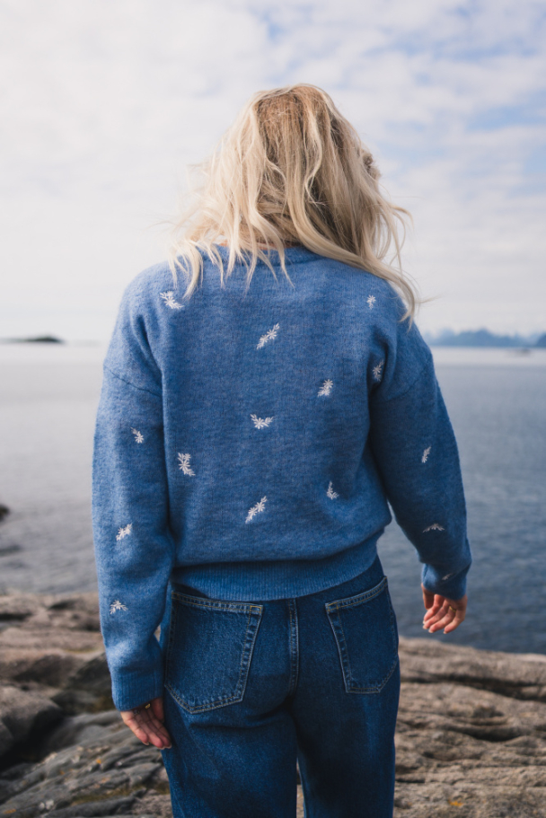 Amalie Pullover EMB - Harbor/Flower - Image 2