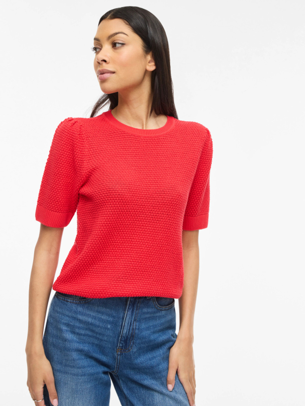 VIDALO O-NECK S/S KNIT TOP - NOOS - Image 4