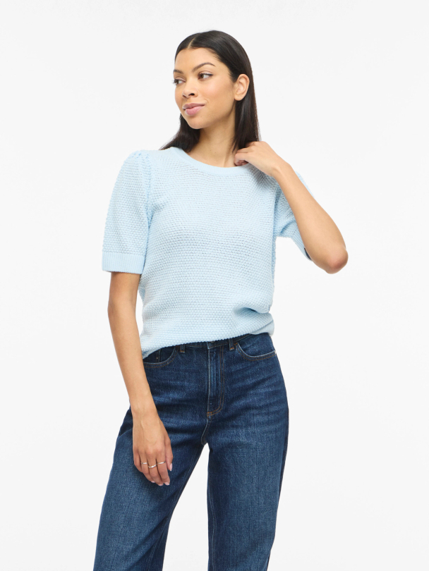 VIDALO O-NECK S/S KNIT TOP - NOOS - Image 4