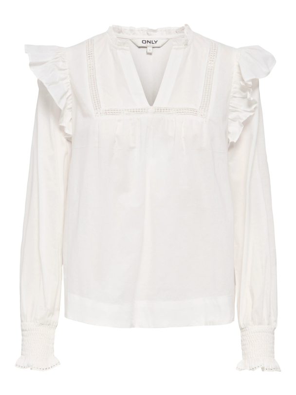ONLIDRIS LS FRILL TAPE TOP NOOS WVN - Image 1