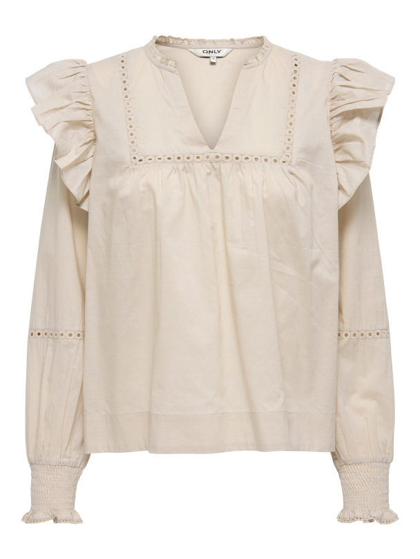 ONLIDRIS LS FRILL TAPE TOP NOOS WVN - Image 1