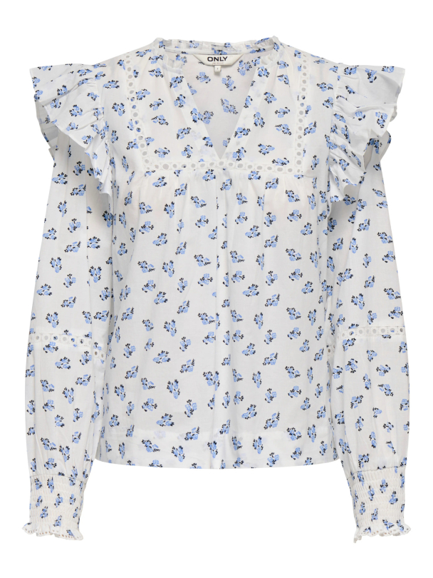 ONLIDRIS LS FRILL TAPE TOP NOOS WVN - Image 1