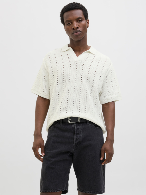 JORPAROS KNIT EASTER SS CROCHET POLO - Image 5