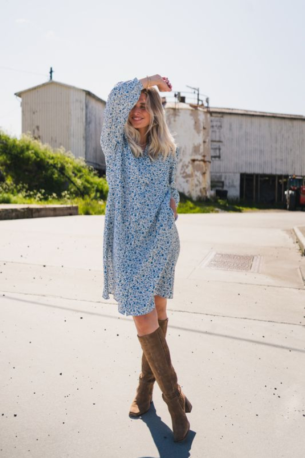 Astrid Shirt Dress - Quiet Harbor Flower  - Image 2