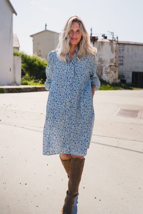 Astrid Shirt Dress - Quiet Harbor Flower  - Image 1