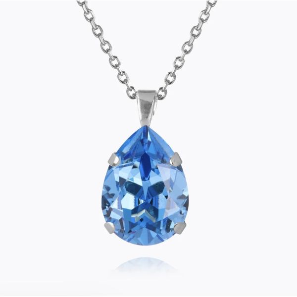 Mini Drop Necklace Rhodium - Recreated Iceblue