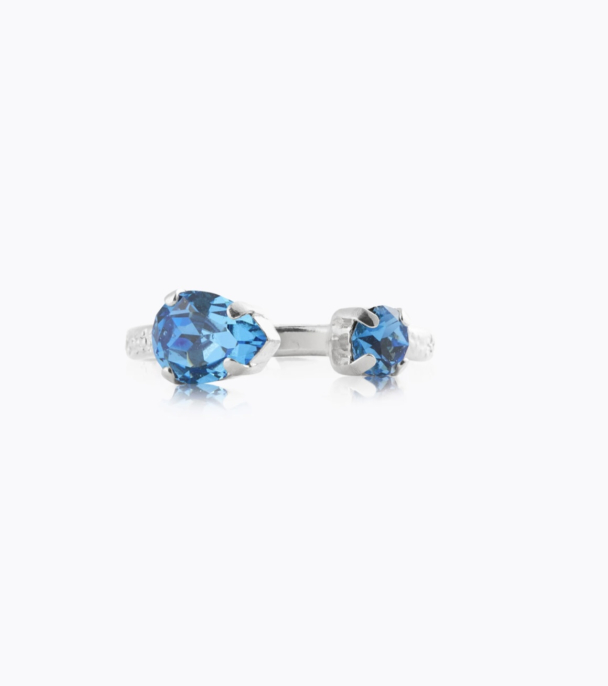 Amelia Ring - Rhodium/ Recreated Iceblue