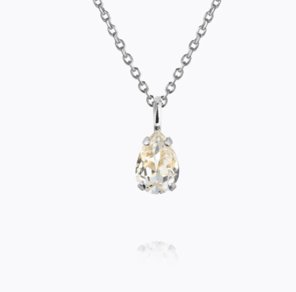 Amelia Necklace Rhodium - Crystal