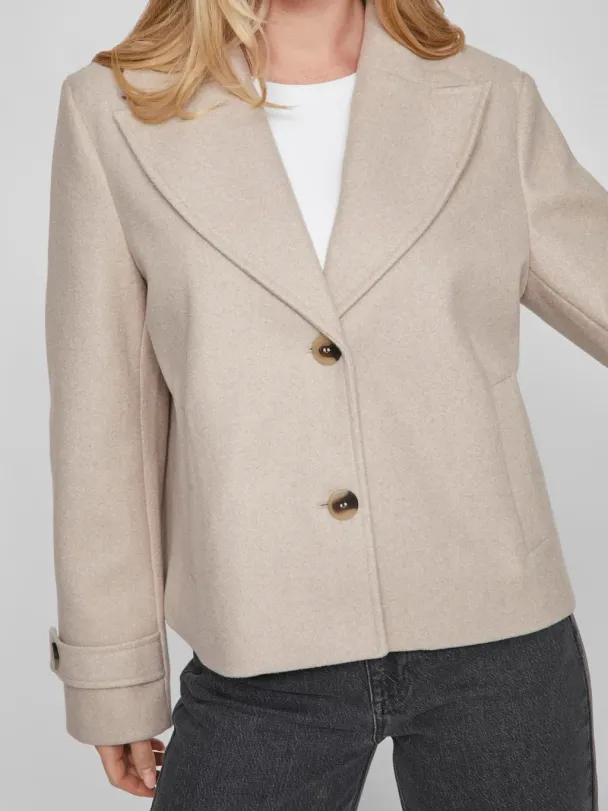 VISolo kort jakke, beige - Image 6