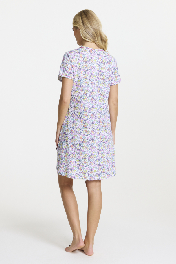 Nattkjole Kortermet Blomster 30384 - Image 2