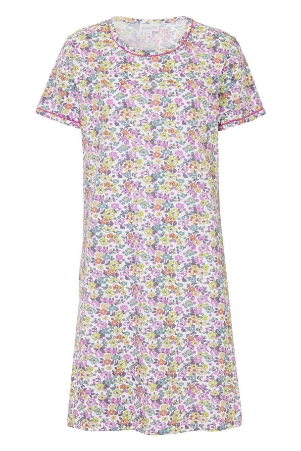 Nattkjole Kortermet Blomster 30384 - Image 4