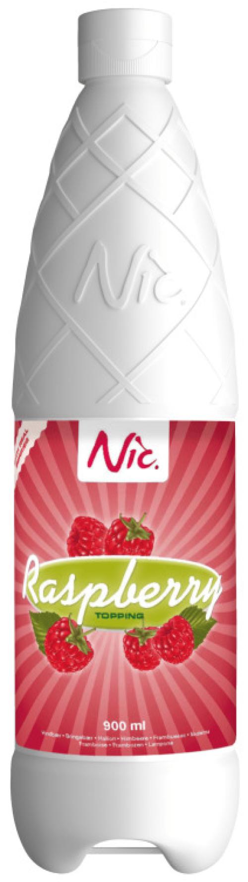 Nic Topping Bringebærsaus 0,9L
