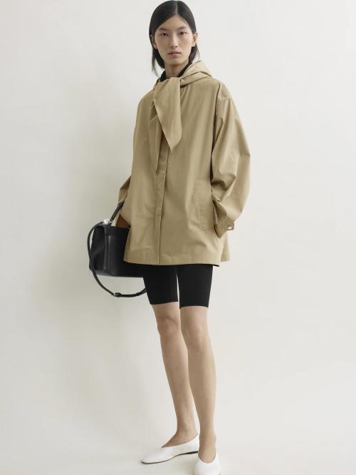 Technical Scarf Jacket Cashew