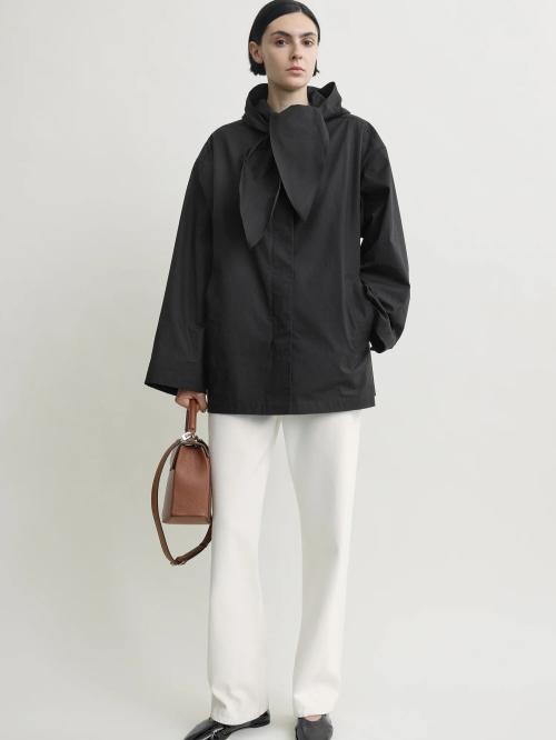 Technical Scarf Jacket Black