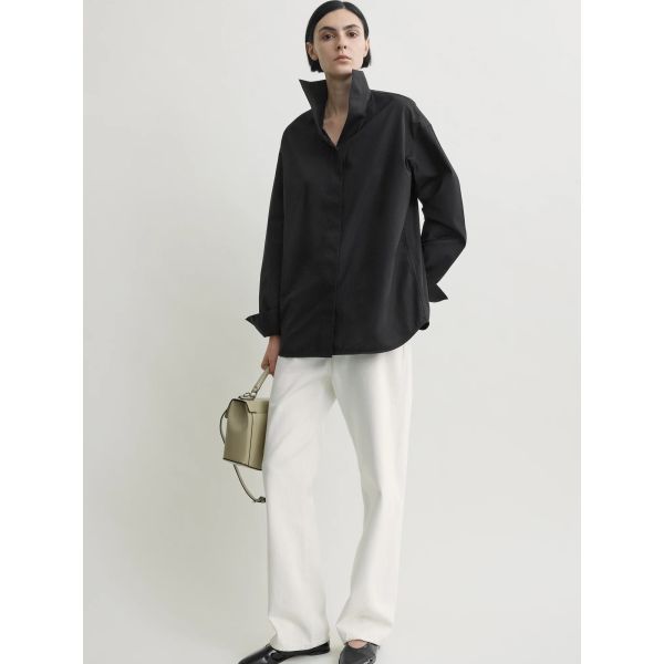 Sharp Poplin Shirt Black