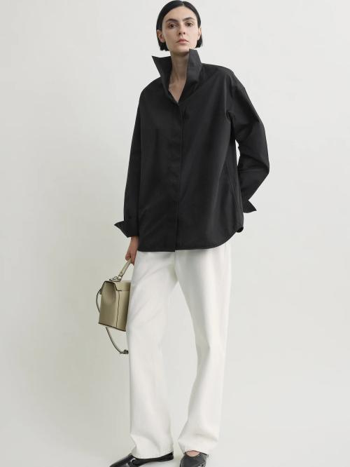 Sharp Poplin Shirt Black