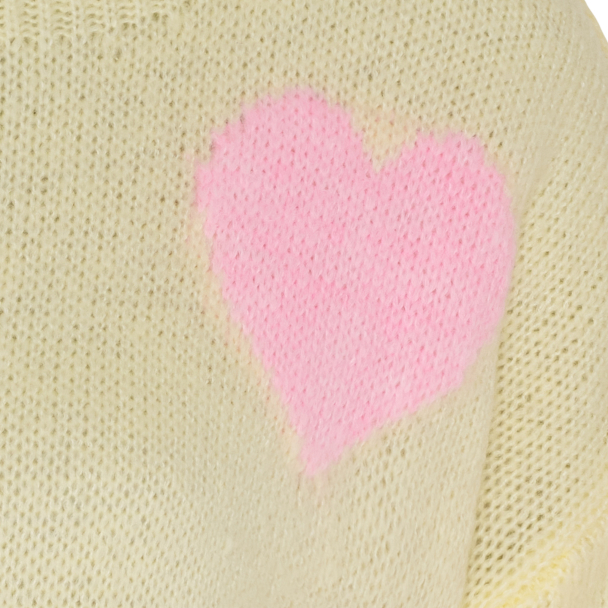 Amarante Strikkegenser Hjerte Gul - Image 3