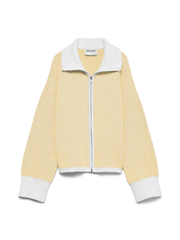 AWOLLIE LS ZIP KNIT CARDIGAN