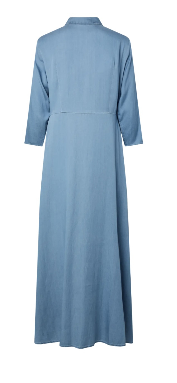 Savanna 3/4 Long Chambray Dress - Skyway  - Image 2