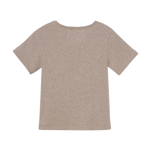 T-shirt Rib - White Pepper Melange - Image 2