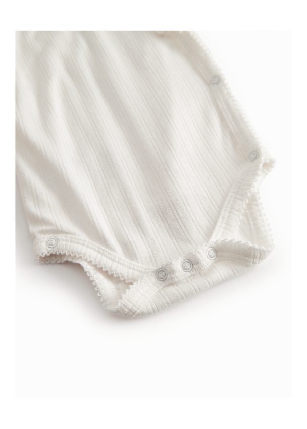 Body Belita Modal Pointelle - Gentle White - Image 3